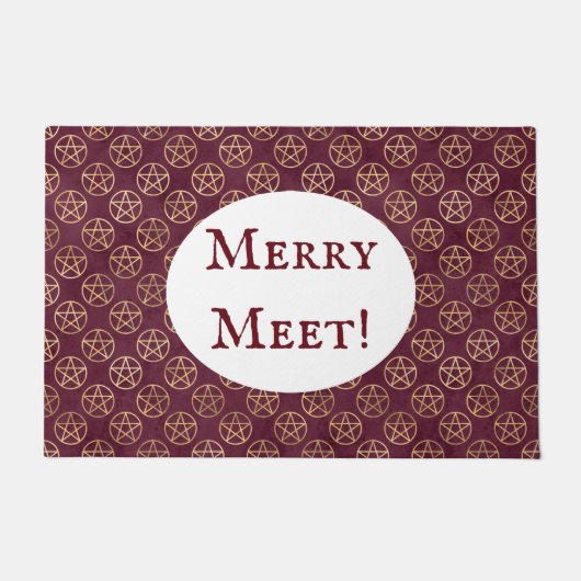 Merry Meet Pentagramme Door Mat Fußmatte (Vorderseite)