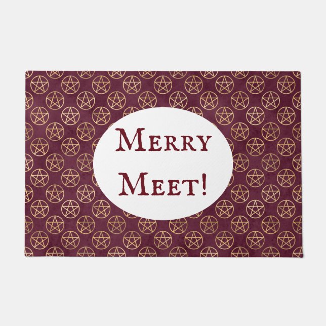 Merry Meet Pentagramme Door Mat Fußmatte (Vorderseite)