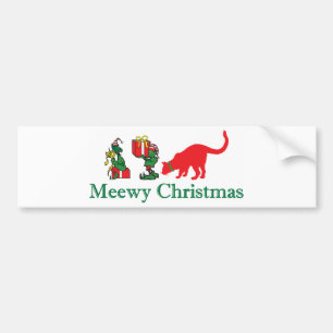 Merry Meewy Christmas Autoaufkleber