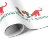 Merry Meewy Christmas Cats Geschenkpapier (Rolleneckpunkt)
