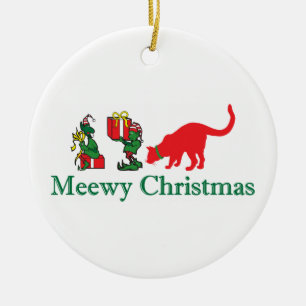 Merry Meewy Christmas Cats Keramikornament