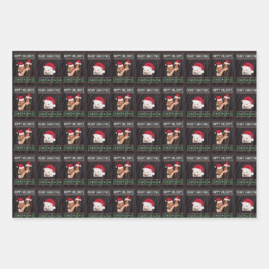 Merry Meme Wrapping Paper 3 Pack Geschenkpapier Set (Vorderseite)