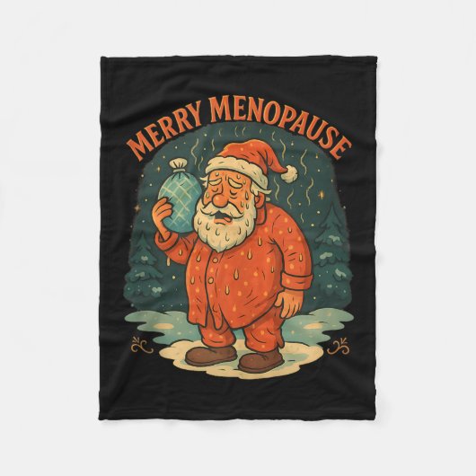 Merry Menopause Funny Santa Meme Tank Top  Fleecedecke (Vorderseite)