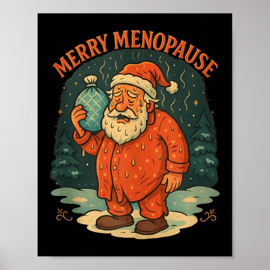 Merry Menopause Funny Santa Meme Tank Top Poster (Vorne)