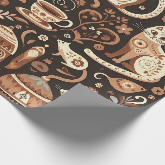 Merry Meows Geschenkpapier (Ecke)