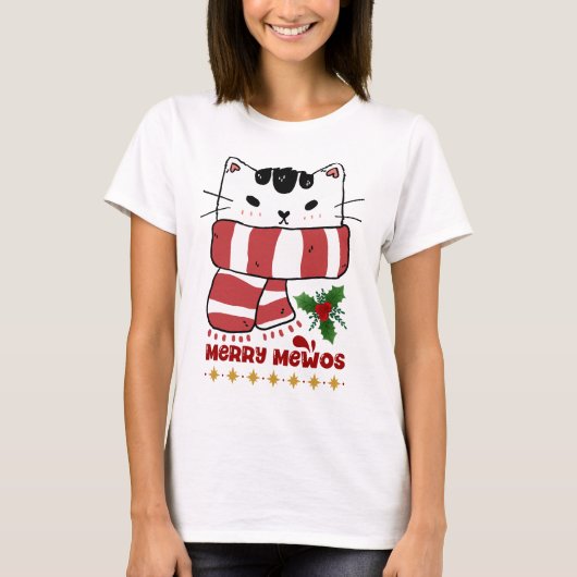 Merry meows T-Shirt (Vorderseite)