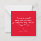 Merry&merried,Schneeflocken Urlaub Foto Hochzeit Mitteilungskarte (Rückseite)