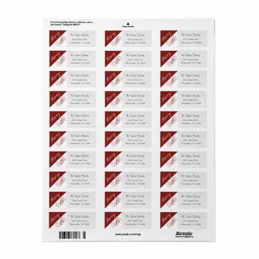 Merry, Merry - Adressetikett (Vorne)