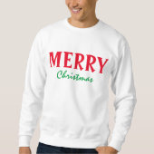 MERRY MERRY CHRISTMAS RED GREEN TYPOGRAPHY SWEATSHIRT (Vorderseite)