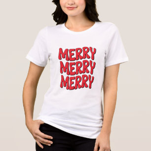 Merry Merry - Christmas T-Shirt Festival Tri-Blend Shirt