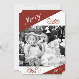 Merry, Merry Custom Foto Card Feiertagskarte