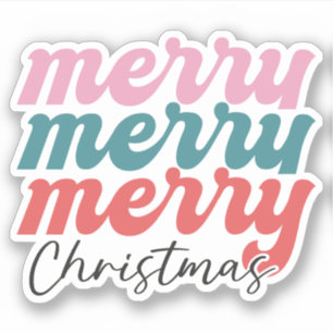Merry Merry Frory Christmas Aufkleber