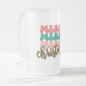 Merry Merry Frory Christmas Mattglas Bierglas (Vorderseite Links)
