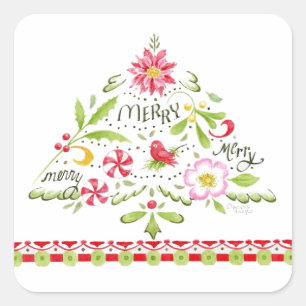 Merry Merry Frory Weihnachtsbaum Stickers