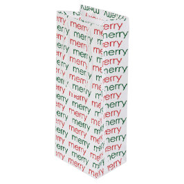 Merry Merry Geschenktüte Für Weinflaschen