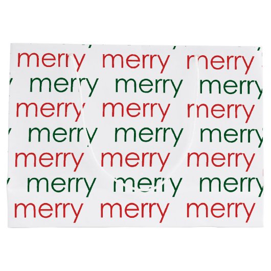 Merry Merry Große Geschenktüte (Rückseite)