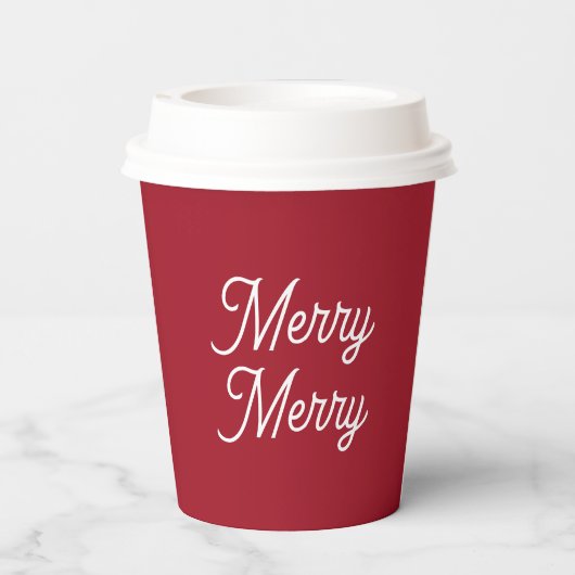 Merry Merry Holiday Pappbecher (Rückseite)