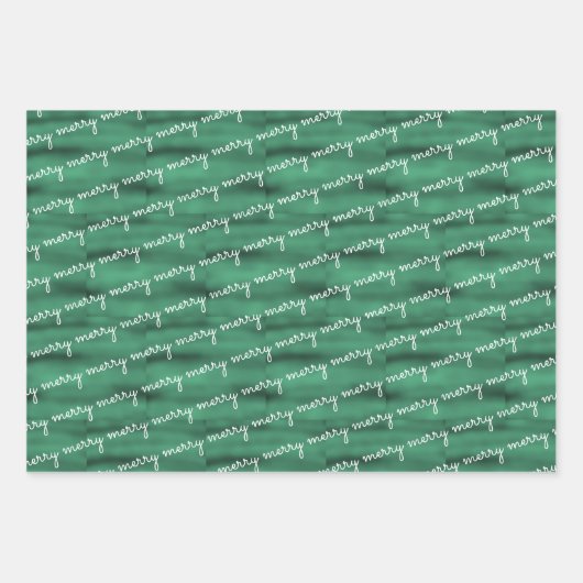 Merry Merry Merry Geschenkpapier Set (Vorderseite 3)