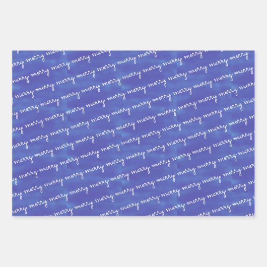 Merry Merry Merry Geschenkpapier Set (Vorderseite 2)