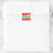 Merry Merry Merry Runder Aufkleber (Tasche)