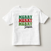 Merry Merry Merry Season - Retro Holiday Art Kleinkind T-shirt (Vorderseite)