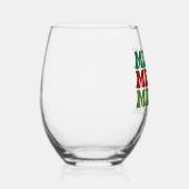 Merry Merry Merry Season - Retro Holiday Art Weinglas Ohne Stiel (Rechts)