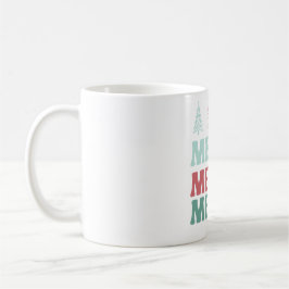 Merry Merry Merry with Pastel Boho Christmas Trees Kaffeetasse