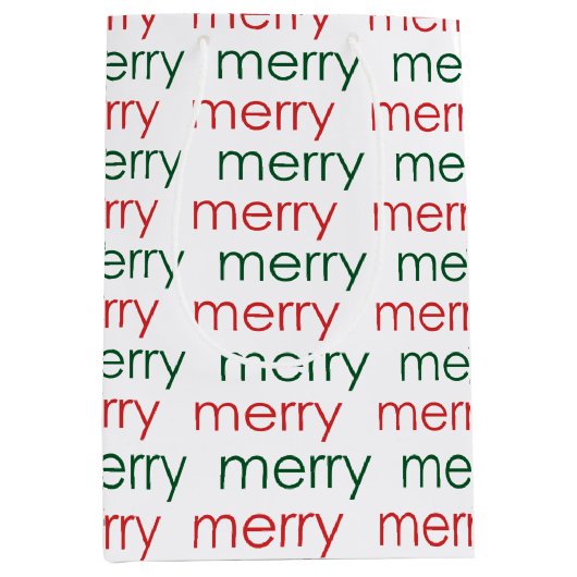 Merry Merry Mittlere Geschenktüte (Vorderseite)