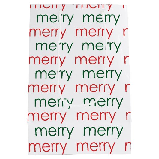 Merry Merry Mittlere Geschenktüte (Rückseite)