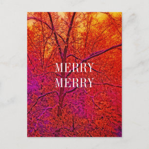 MERRY MERRY SNOW SCENE FEIERTAGSPOSTKARTE