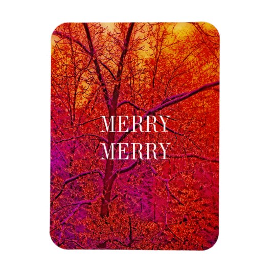MERRY MERRY SNOW SCENE MAGNET (Vertikal)
