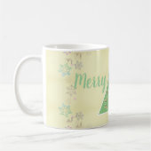 "Merry Merry" Weihnachtsbaum & Schneeflocken Kaffeetasse (Links)