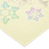 "Merry Merry" Weihnachtsbaum & Schneeflocken Tischdecke (Schrägansicht)