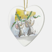 Merry Mice Mic & Mac Heart Ornament (Links)