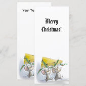 Merry Mice Mic & Mac Holiday Lesezeichen (Vorne/Hinten)