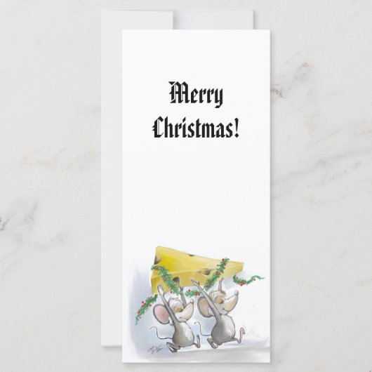 Merry Mice Mic & Mac Holiday Lesezeichen (Vorderseite)