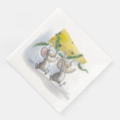 Merry Mice Mic & Mac Holiday Paper Napkin Serviette (Ecke)