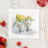 Merry Mice Mic & Mac Holiday Paper Napkin Serviette (Beispiel)