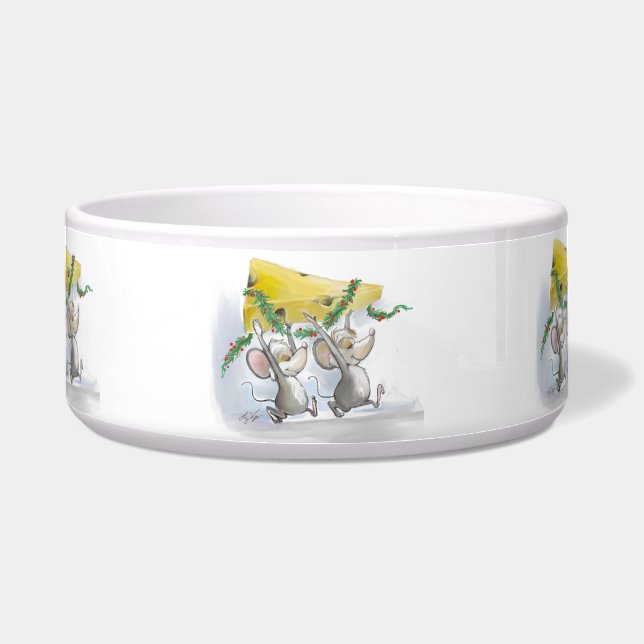 Merry Mice Mic & Mac Holiday Pet Bowl Napf (Vorderseite)