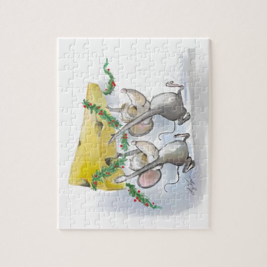 Merry Mice Mic & Mac Holiday Puzzle (Vertikal)