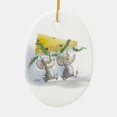 Merry Mice Mic & Mac Oval Ornament (Vorne)
