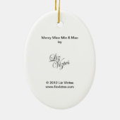 Merry Mice Mic & Mac Oval Ornament (Hinten)