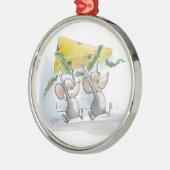 Merry Mice Mic & Mac Round Premium Ornament (Links)