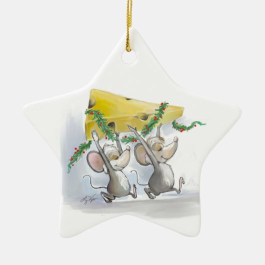 Merry Mice Mic & Mac Star Ornament (Vorne)