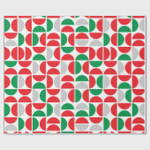 Merry Mid Century Holiday Tiles Geschenkpapier (Flach)