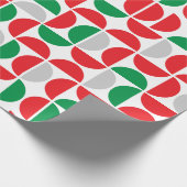 Merry Mid Century Holiday Tiles Geschenkpapier (Ecke)