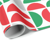 Merry Mid Century Holiday Tiles Geschenkpapier (Rolleneckpunkt)
