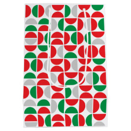 Merry Mid Century Holiday Tiles Mittlere Geschenktüte