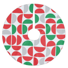 Merry Mid Century Holiday Tiles Polyester Weihnachtsbaumdecke