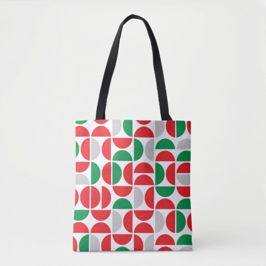 Merry Mid Century Holiday Tiles Tote Bag Tasche (Vorderseite)